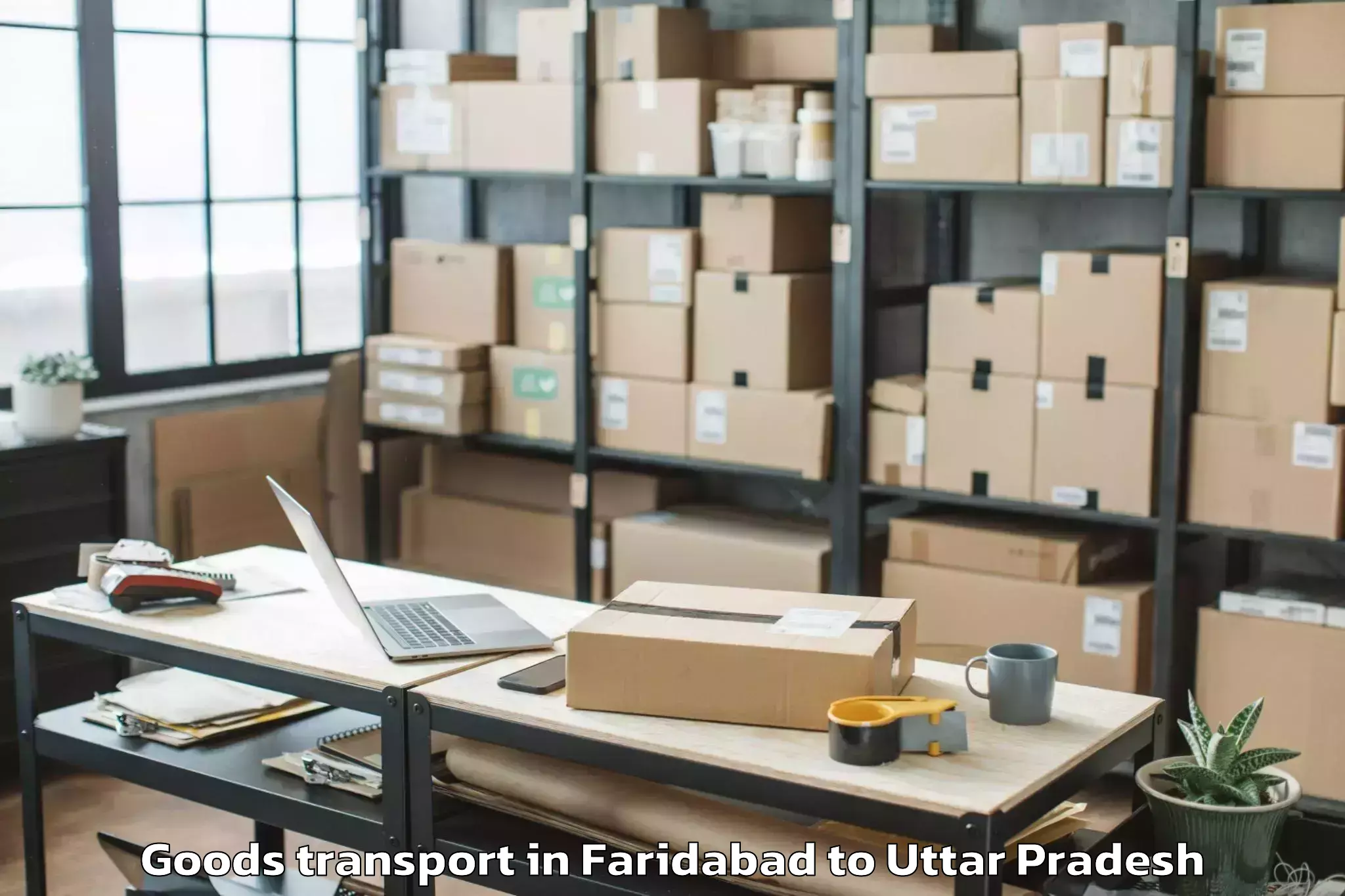 Trusted Faridabad to Samthar Goods Transport